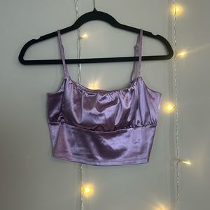 Purple satin top 💜